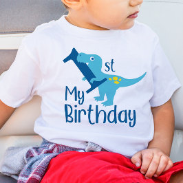 Mijn 1e verjaardag jongens dinosaur T-shirt