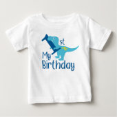 Mijn 1e verjaardag jongens dinosaur T-shirt (Voorkant)