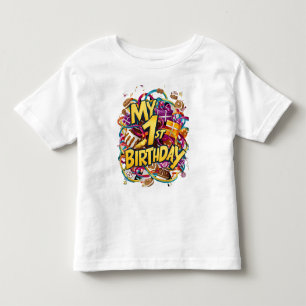 Mijn 1e verjaardag Koekjes Cake En Ballonnen Kinder Shirts