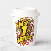 Mijn 1e verjaardag met eenhoorns papieren bekers (Voorkant)