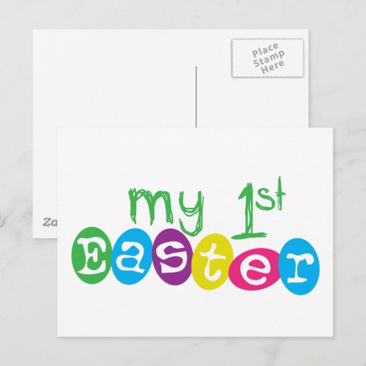 Mijn 1st Pasen Feestdagenkaart (Voorkant / Achterkant)