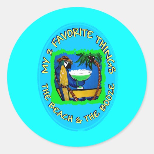 MIJN 2 FAVORIETE DINGEN RONDE STICKER (Voorkant)