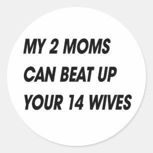 MIJN 2 MOMEN KUNNEN JE 14 ECHTGENOTES AAN RONDE STICKER