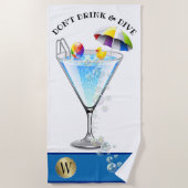 MIJN 2-weekse uitverkoop Drink en dive Beach Towel Strandlaken (Voorkant)