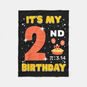Mijn 2e verjaardag Pi-dag Wiskunde 2 jaar oud Kind Fleece Deken