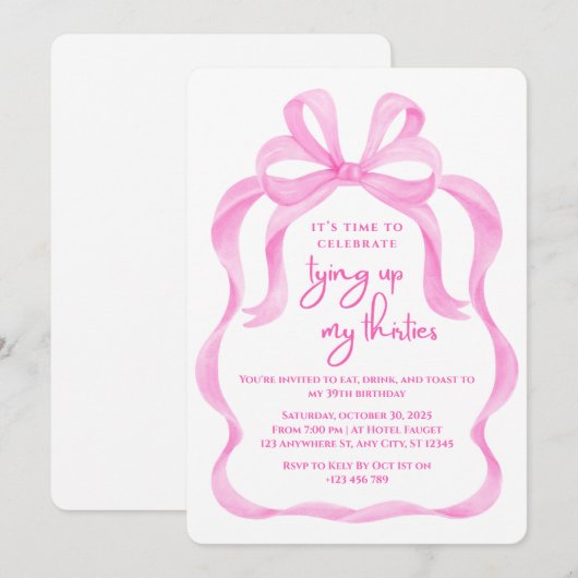 Mijn 30 jarig jubileum uitnodiging (Voorkant / Achterkant)