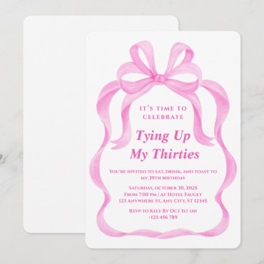 Mijn 30 jarig jubileum uitnodiging (Voorkant / Achterkant)