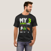 Mijn 3 favoriete dingen Kip Pot Pastei T-shirt (Voorkant volledig)