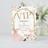 Mijn 3 Jaar Blush Floral VIP Pas Kaart (Staand voorkant)