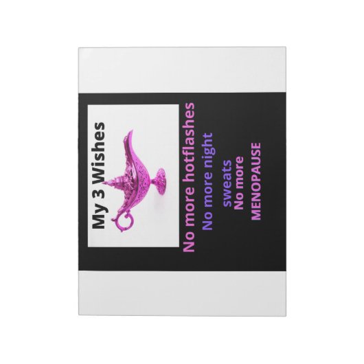 Mijn 3 wensen - Funny Menopauze Blocnote (Linkerzijde)