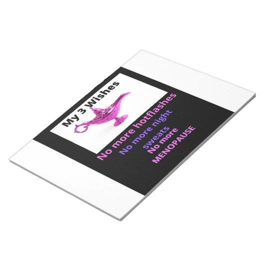 Mijn 3 wensen - Funny Menopauze Blocnote (Schuin)