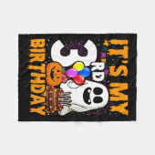 Mijn 3e verjaardag Ghost Pumpkin Halloween Party 3 Fleece Deken (Voorkant (Horizontaal))