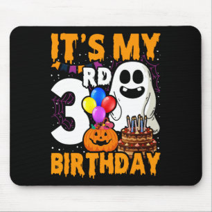 Mijn 3e verjaardag Ghost Pumpkin Halloween Party 3 Muismat
