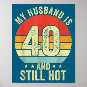 Mijn 40e verjaardag echtgenoot Verjaardag echtgeno Poster