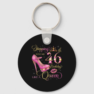 Mijn 46e verjaardag inluiden als Koningin van 46 j Sleutelhanger
