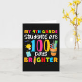 Mijn 4e klas studenten zijn 100 dagen helderder pl kaart (Gele Bloem)