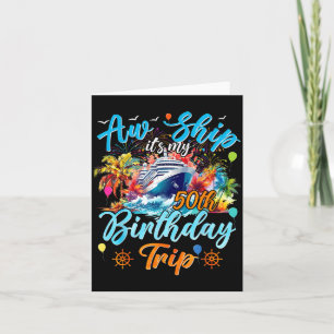 Mijn 50e verjaardag Cruise 2026 verjaardag Vakanti Kaart