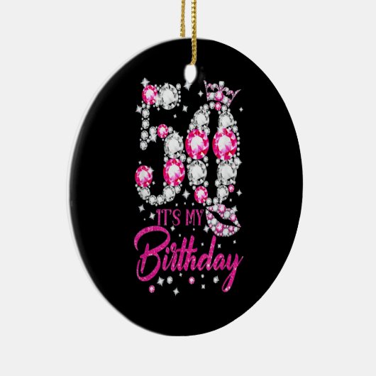 Mijn 50ste verjaardag koningin keramisch ornament (Rechts)