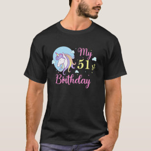 Mijn 51ste verjaardag Leuke Eenhoorn T-shirt