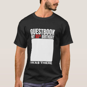 Mijn 55e verjaardag gastenboek 55 jaar verjaardags t-shirt