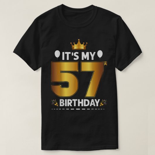 Mijn 57-jarige 57e verjaardag 57 jaar oud t-shirt (Design voorkant)