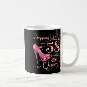 Mijn 58e verjaardag inlopen als koningin van 58 ja koffiemok