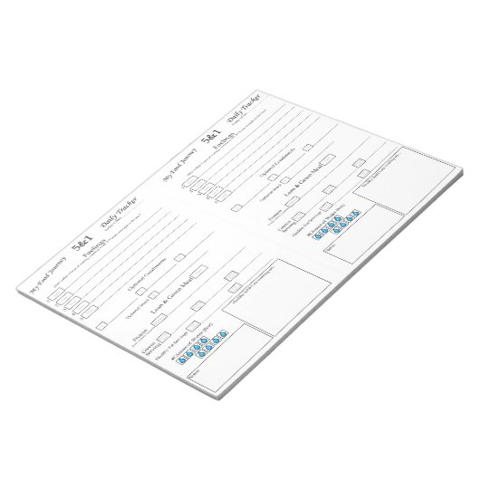 Mijn 5 - 1 voedingstracker notitieblok (Schuin)