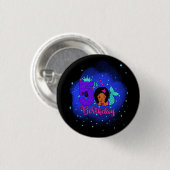Mijn 5e verjaardag Zeemeermin Ronde Button 3,2 Cm (Voorkant /achterkant)