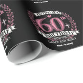 Mijn 60ste verjaardag met Gods genade Cadeaupapier (Rol Hoek)