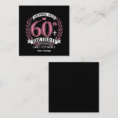 Mijn 60ste verjaardag met Gods genade Vierkante Visitekaartje (Voorkant / Achterkant)
