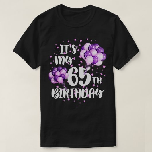 Mijn 65e verjaardag grappige Happy Birthday Star B T-shirt (Design voorkant)