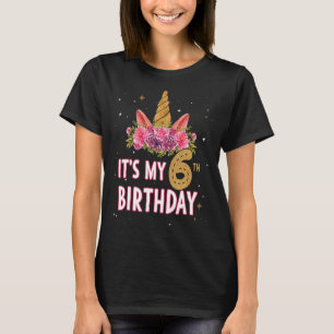 Mijn 6-jarige Unicorn-kleding voor Toddler Girl T-shirt