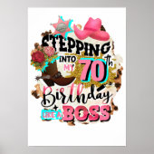 Mijn 70ste verjaardag als een baas poster (Voorkant)