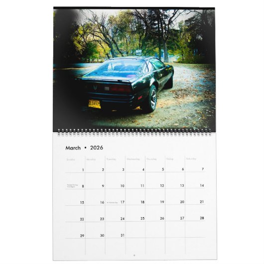 Mijn 85 Pontiac Firebird Kalender (Mar 2026)