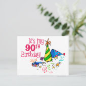 Mijn 90ste verjaardag (Petten) Briefkaart (Staand voorkant)