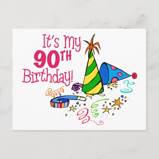Mijn 90ste verjaardag (Petten) Briefkaart (Voorkant)