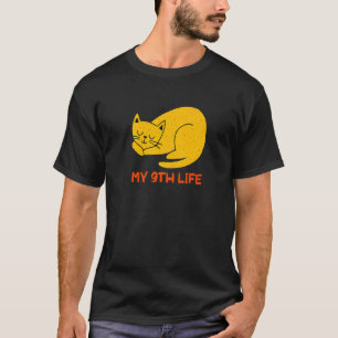 Mijn 9de levenskat Birthday Kitten Bday Dad Jokes T-shirt