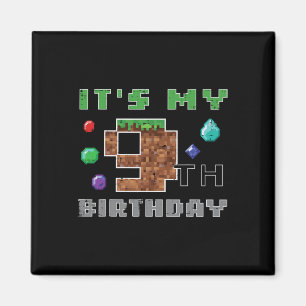 Mijn 9e verjaardag Pixel 9 Gamer Video Gaming Jong Magneet