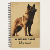 Mijn aangepaste hondennaam Akita Portret Planner (Voorkant)