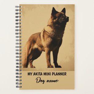 Mijn aangepaste hondennaam Akita Portret Planner