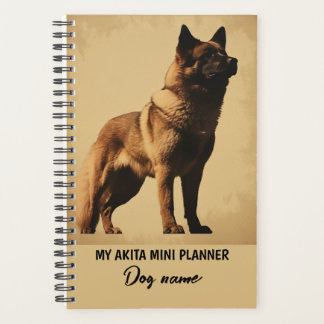 Mijn aangepaste hondennaam Akita Portret Planner