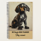 Mijn aangepaste hondennaam Beagle Portret Planner (Voorkant)
