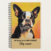 Mijn aangepaste hondennaam Boston Terrier Portret Planner (Voorkant)