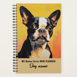 Mijn aangepaste hondennaam Boston Terrier Portret Planner
