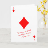 Mijn aas van ruiten in de chaos van het leven lief kaart (Gele Bloem)