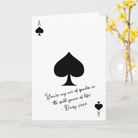 Mijn aas van schoppen in het wilde spel van het le kaart (Gele Bloem)