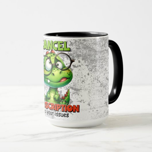 "Mijn abonnement opzeggen..." Koffie/thee Mok (Voorkant rechts)