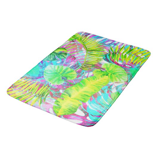 Mijn abstracte kleurrijke aloha-folietuin badmat (Gekanteld)