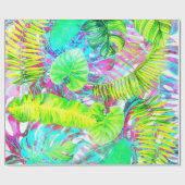 Mijn abstracte kleurrijke aloha-folietuin cadeaupapier (Vlak)