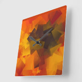 "Mijn Abstracte zonnebloem" wandklok (Hoek)